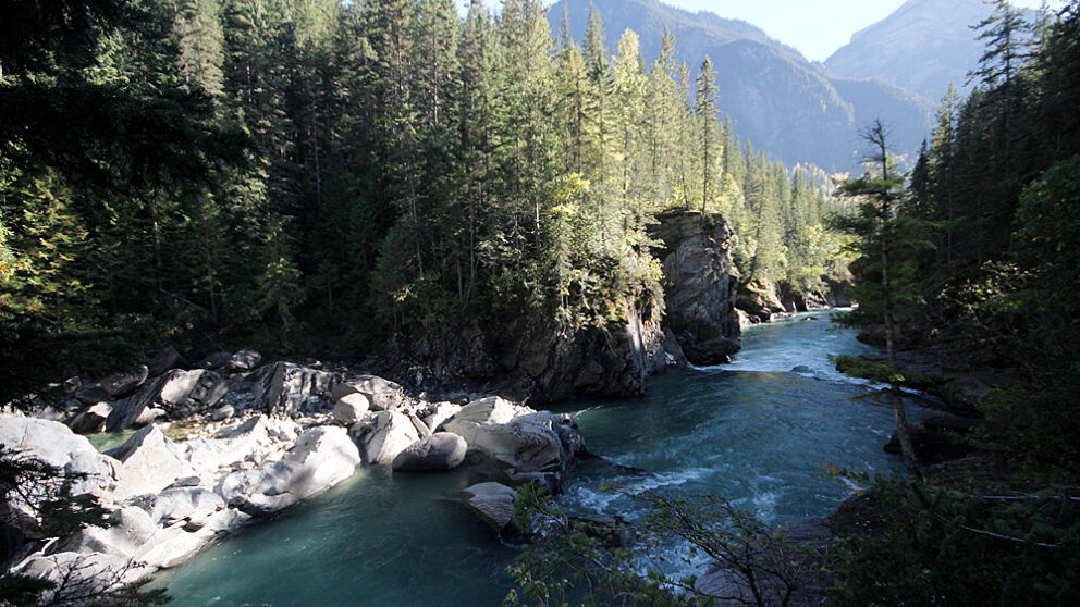 Overlander Falls Trail in Valemount, British Columbia